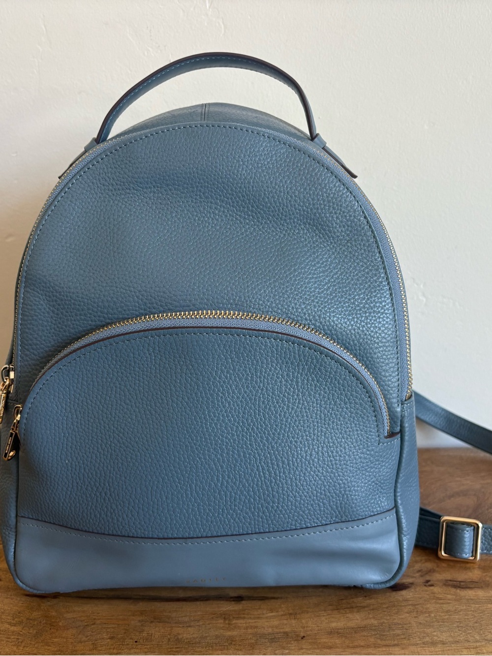 Radley Blue Pebbled Leather Mini Backpack - Picture 8 of 13